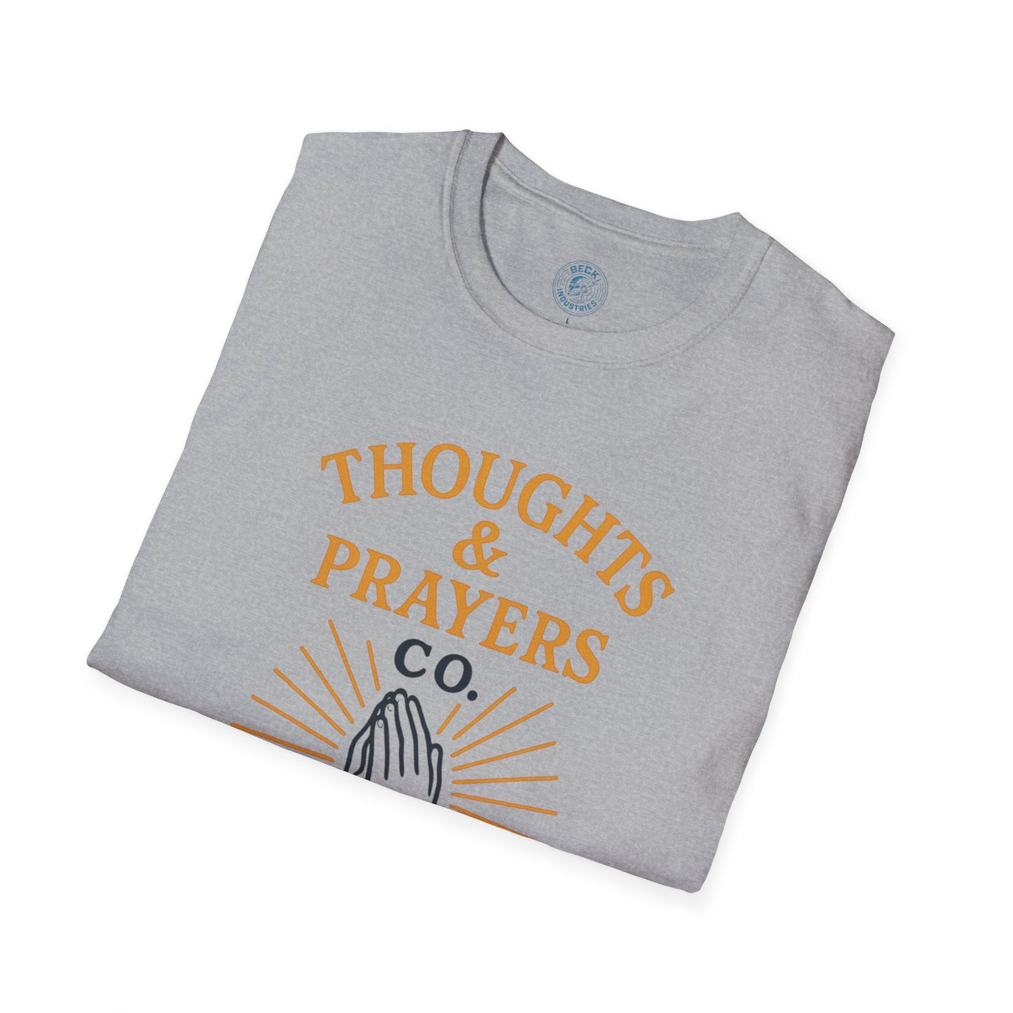 Thoughts & Prayers Unisex Softstyle T-Shirt | Casual Wear, Spiritual Gift, Kindness Apparel, Motivational Clothing