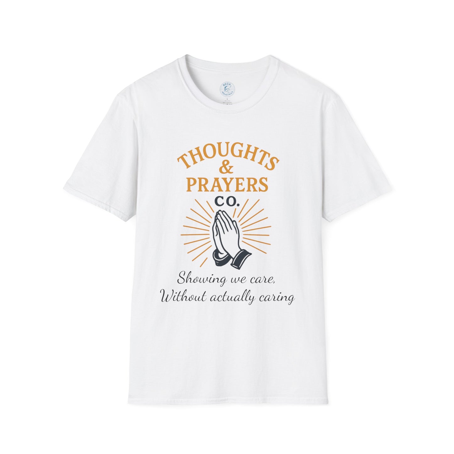 Thoughts & Prayers Unisex Softstyle T-Shirt | Casual Wear, Spiritual Gift, Kindness Apparel, Motivational Clothing