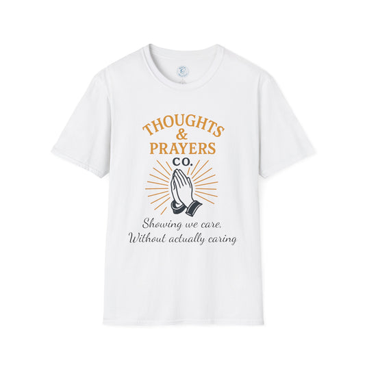 Thoughts & Prayers Unisex Softstyle T-Shirt | Casual Wear, Spiritual Gift, Kindness Apparel, Motivational Clothing