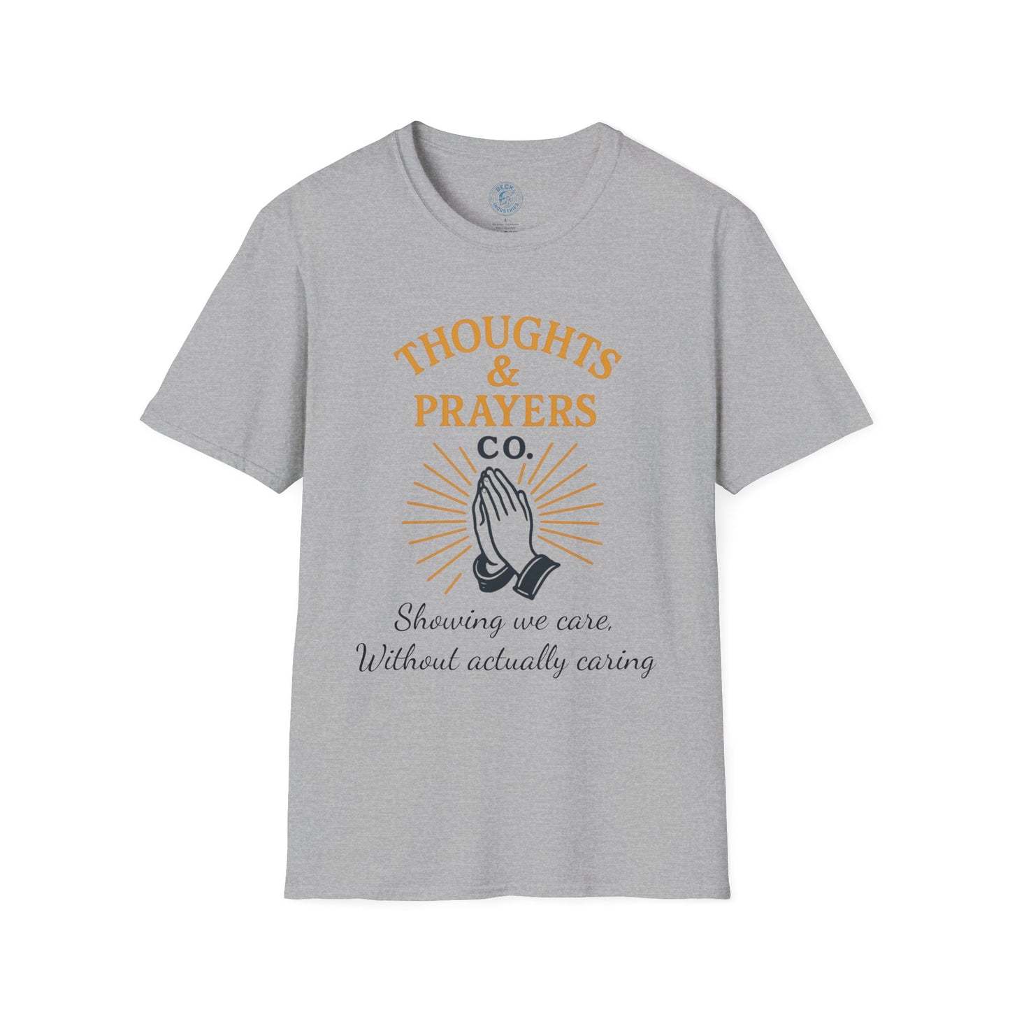 Thoughts & Prayers Unisex Softstyle T-Shirt | Casual Wear, Spiritual Gift, Kindness Apparel, Motivational Clothing