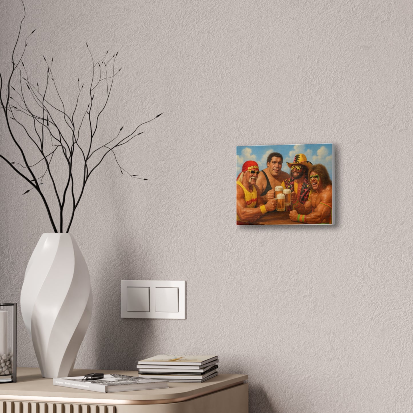 Four Legends, One Table Canvas Wall Art