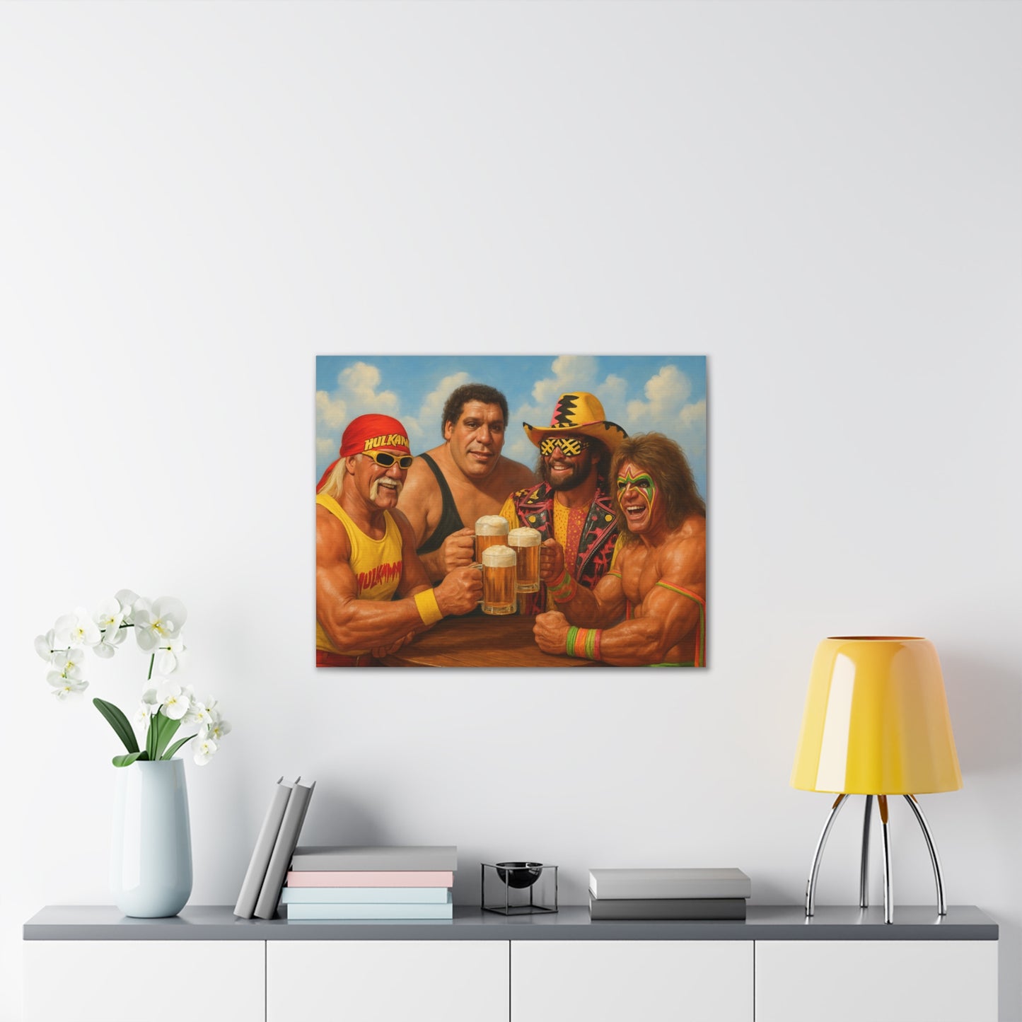 Four Legends, One Table Canvas Wall Art