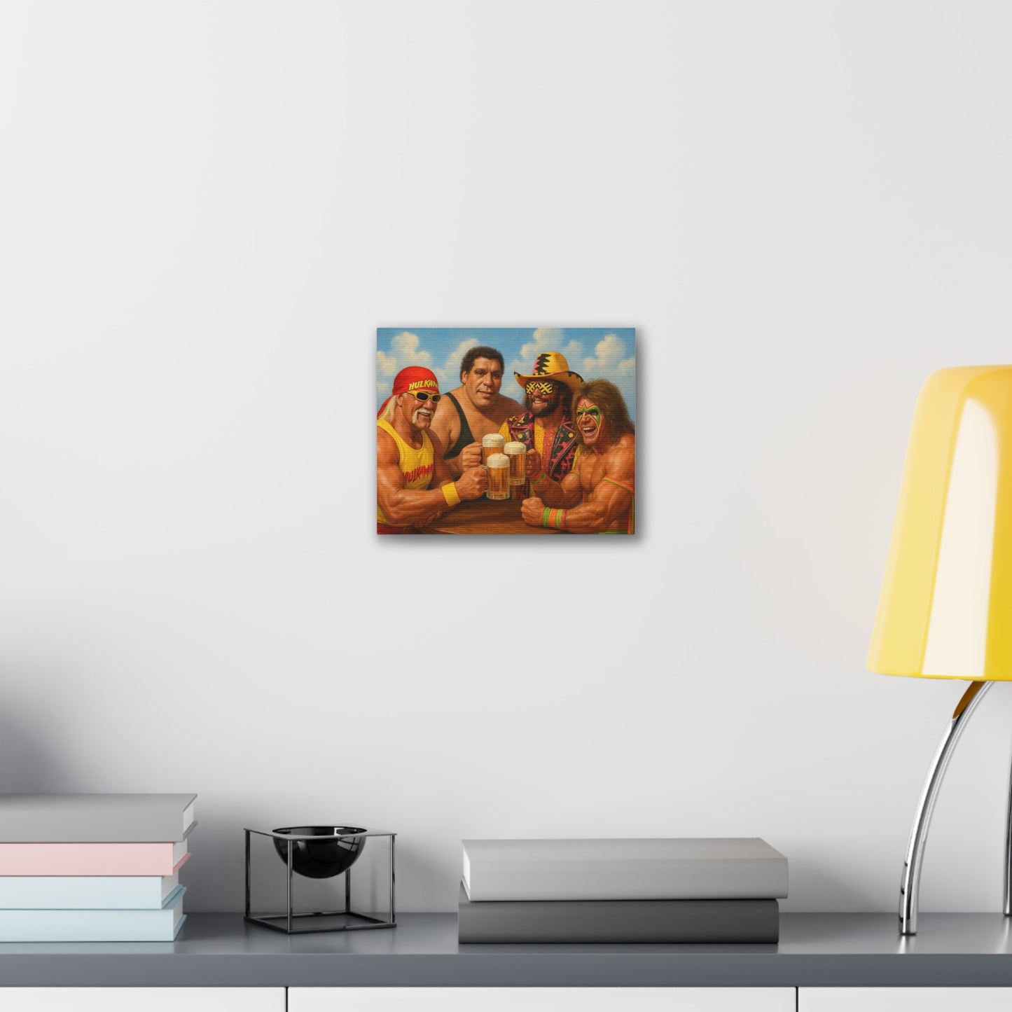 Four Legends, One Table Canvas Wall Art