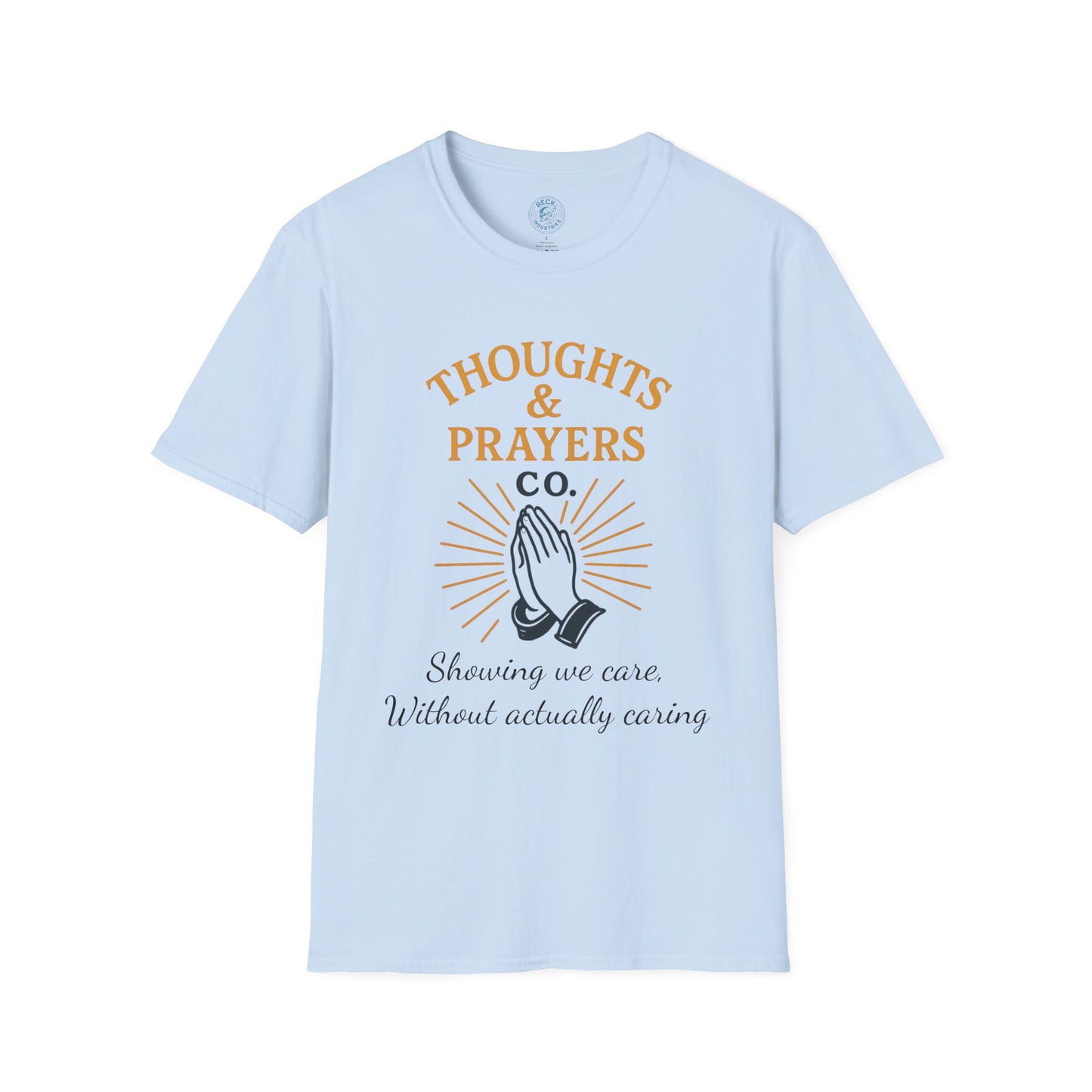 Thoughts & Prayers Unisex Softstyle T-Shirt | Casual Wear, Spiritual Gift, Kindness Apparel, Motivational Clothing