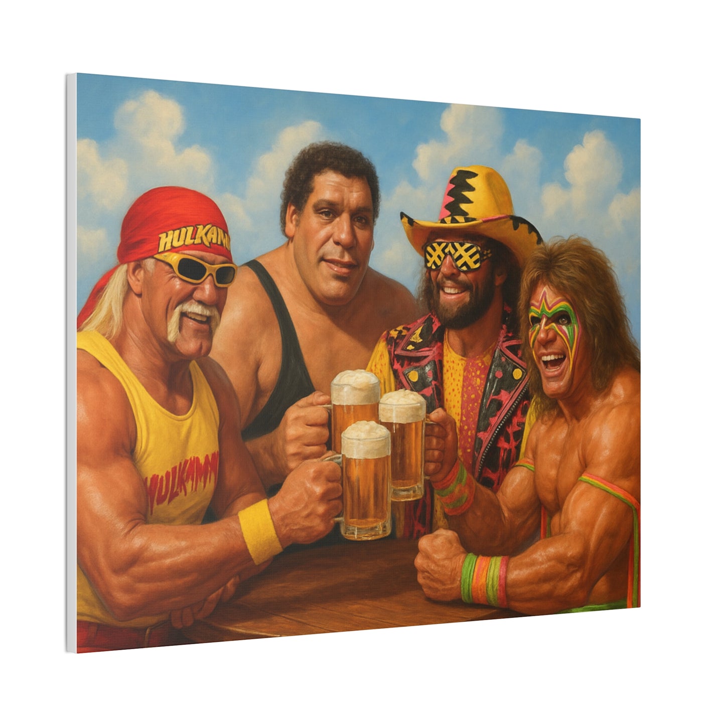 Four Legends, One Table Canvas Wall Art