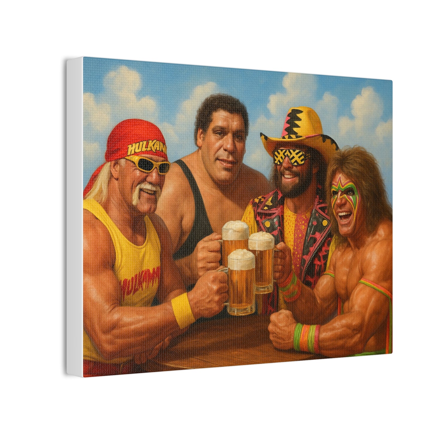Four Legends, One Table Canvas Wall Art