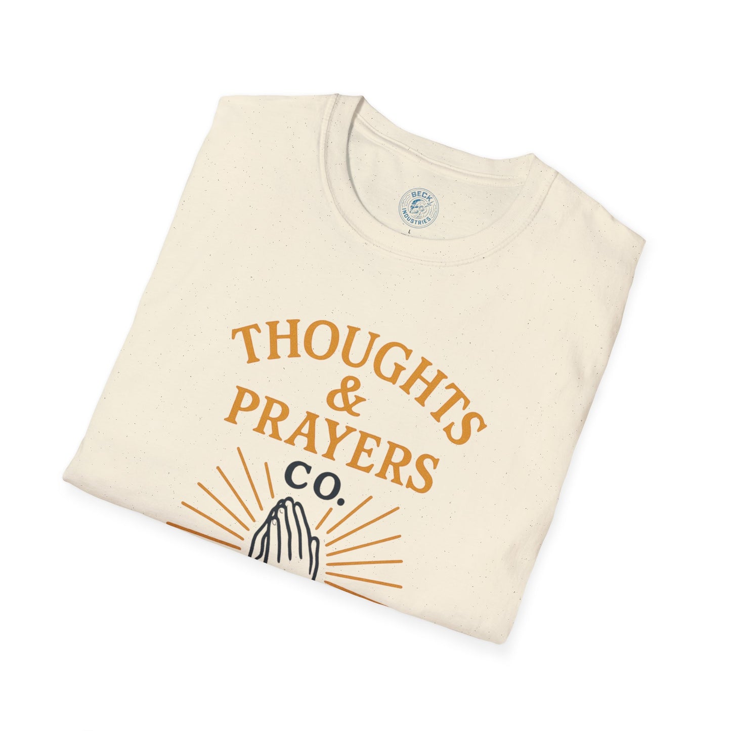 Thoughts & Prayers Unisex Softstyle T-Shirt | Casual Wear, Spiritual Gift, Kindness Apparel, Motivational Clothing