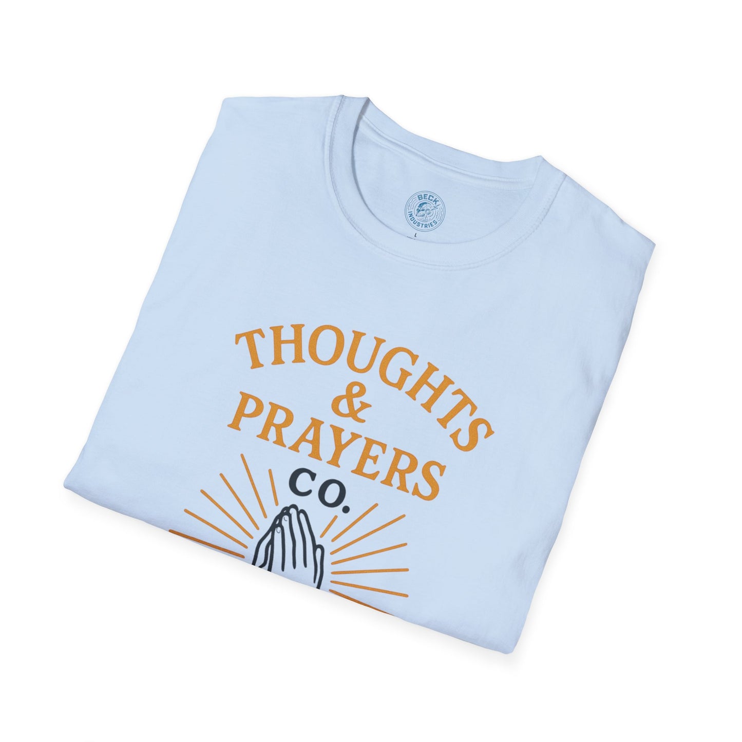 Thoughts & Prayers Unisex Softstyle T-Shirt | Casual Wear, Spiritual Gift, Kindness Apparel, Motivational Clothing