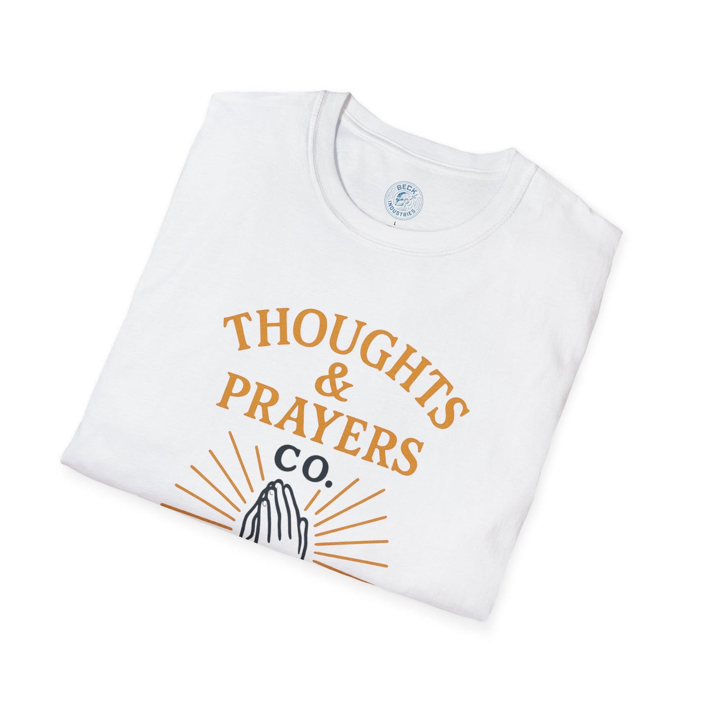 Thoughts & Prayers Unisex Softstyle T-Shirt | Casual Wear, Spiritual Gift, Kindness Apparel, Motivational Clothing